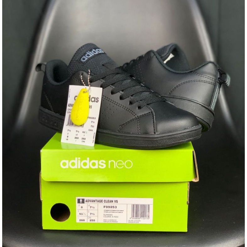 Sepatu Ads Neo Advantage Full Black Original OEM Sneakers Pria Dan Wanita / Sepatu Hitam Polos