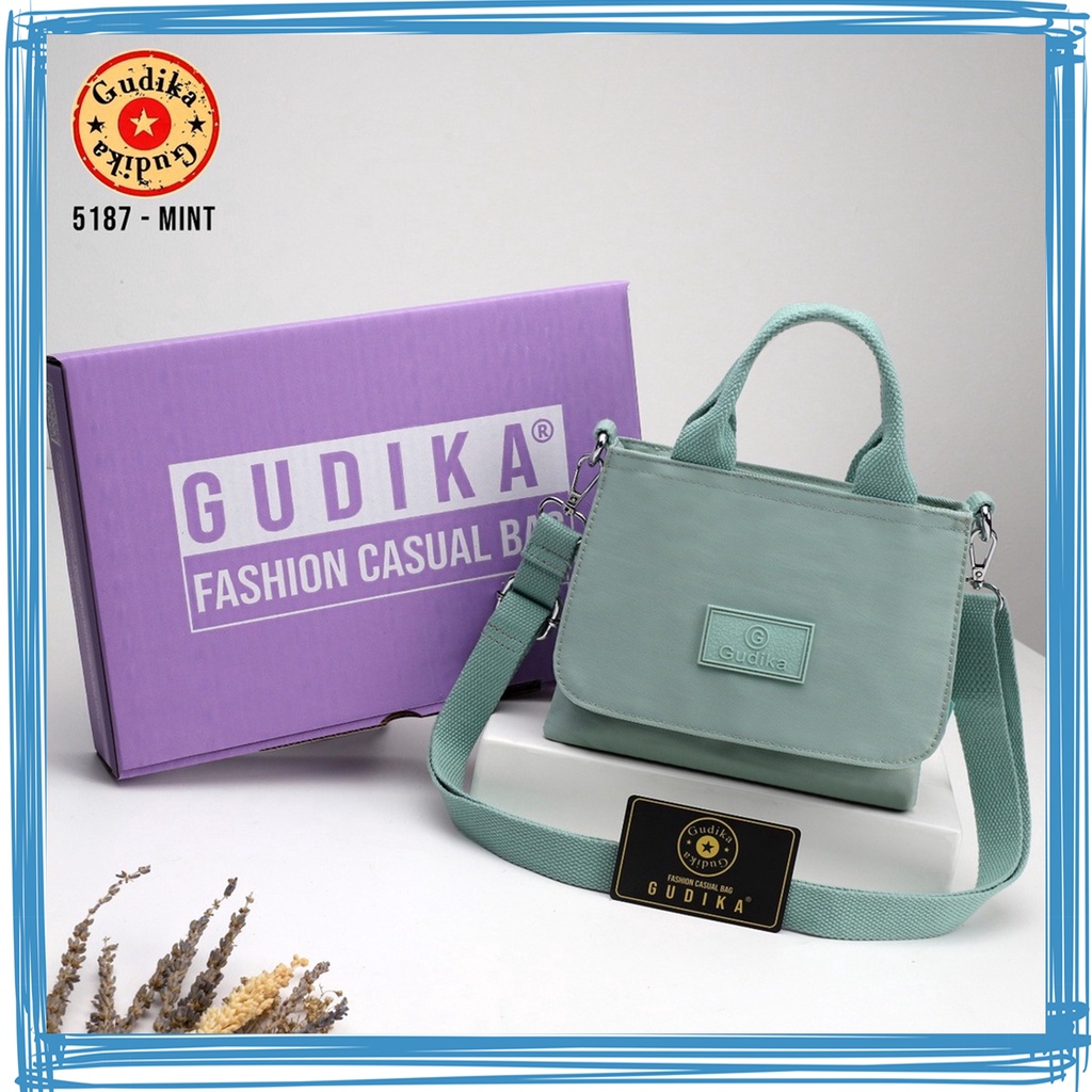 BIG SALE Tas GUDIKA Original 5187 / Wanita / Cewek / Bag / Kekinian / Mini / Kecil / Anti Air / Waterproof / Import / Selempang / Sling / 2023 / Korea / Murah Lebay