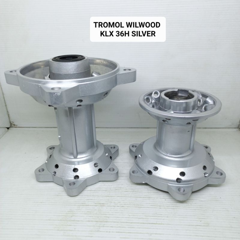 Tromol KLX 150 36hole set depan+belakang wilwood silver/black