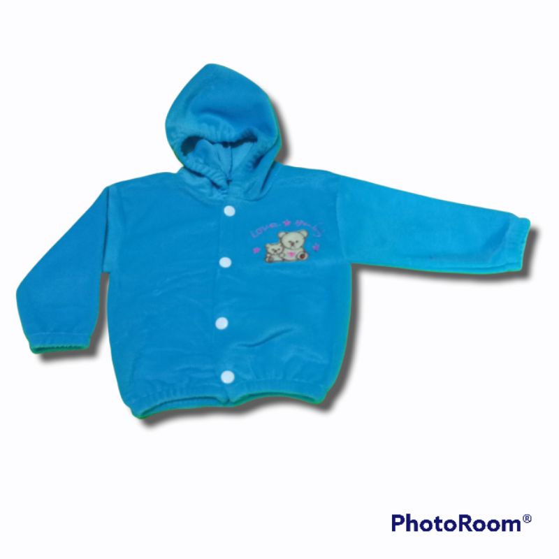 jaket bayi bulu 0_6 bulan-Biru