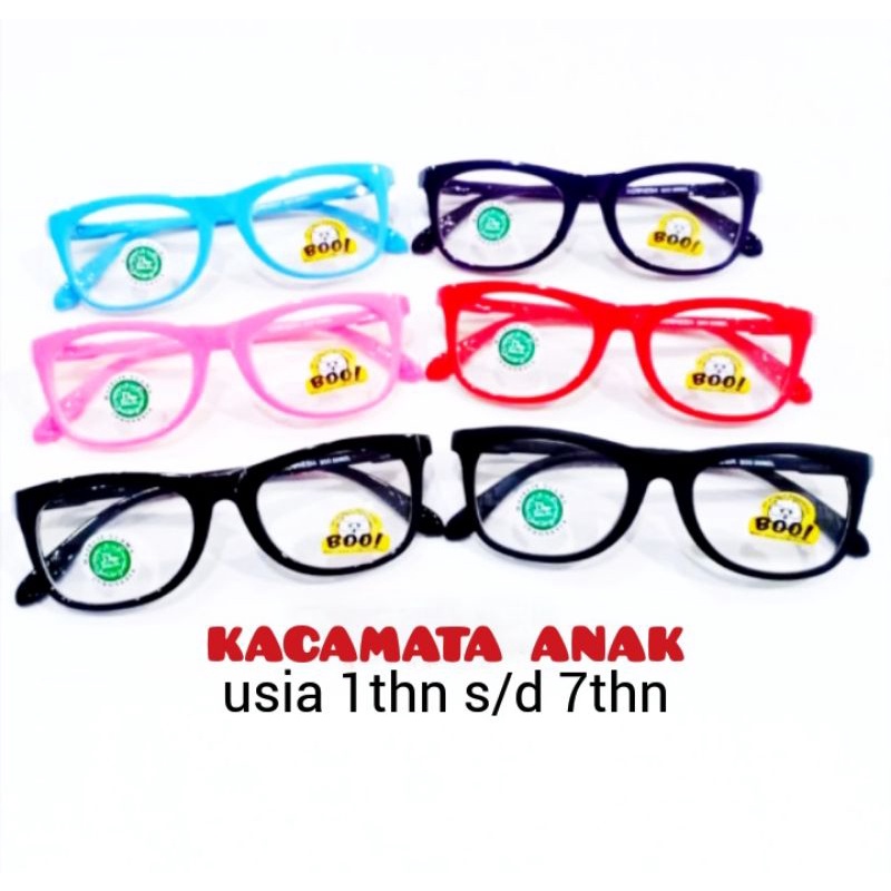 "BOO3006CL" KACAMATA ANAK LAKI-LAKI PEREMPUAN MODEL KOREA FRAME CAT EYE LENSA BENING FRAME WARNA HIT