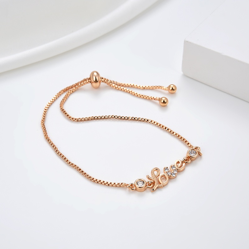 Gelang Titanium Wanita Anti Karat Emas Muda Couple Pasangan Sahabat Inisial Bestie Silver Asli Rantai Selamanya Korea Murah Rantai 16