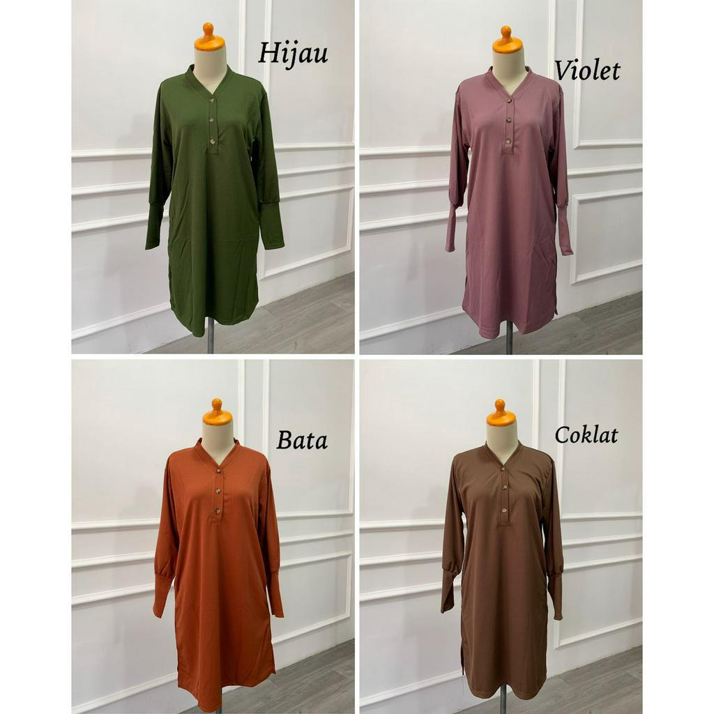 FLASH SALE VIA TUNIK - TUNIK KANCING BUSUI TUNIK KNIT PREMIUM