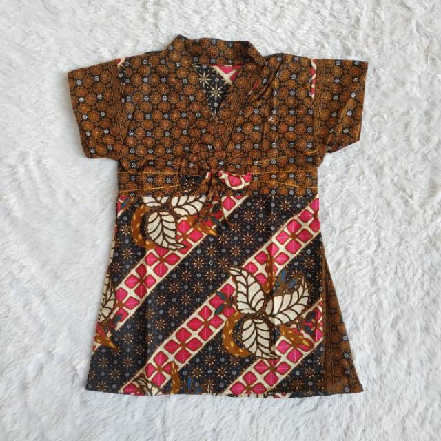 dress batik anak  umur 1-2 tahun