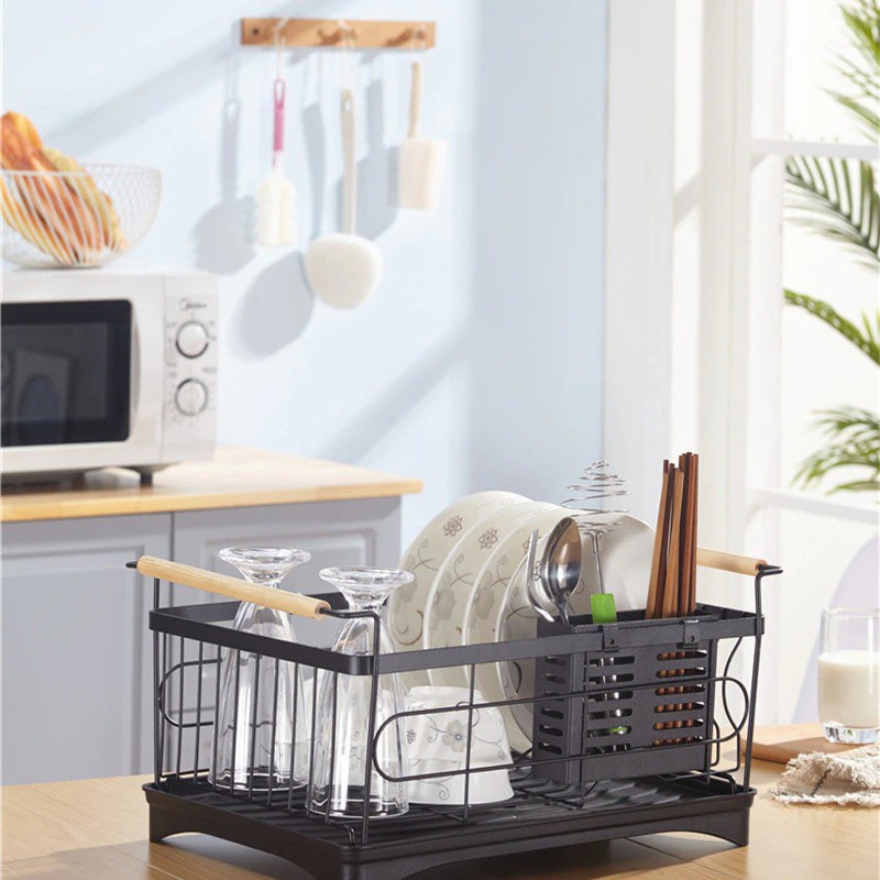 Rak Pengering Cuci Piring Modern / Kitchen Organizer Dish Rack Drain Basket