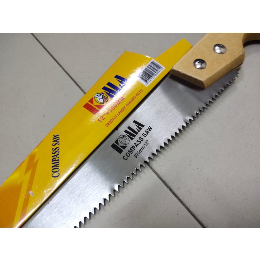 GERGAJI RUNCING 12&quot; KOALA/GERGAJI RUNCING/COMPASS SAW / GERGAJI LANCIP RUNCING/Gergaji Runcing Magic Folding Saw Potong Dahan Kayu Triplek KOALA 12&quot;