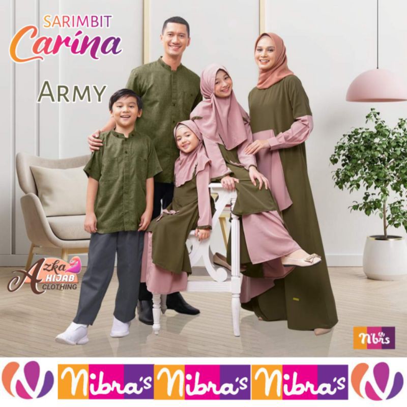 SARIMBIT NIBRAS 2021 CARINA SET FAMILY / BAJU SERAGAM LEBARAN KELUARGA / BAJU COUPLE KELUARGA MUSLIM