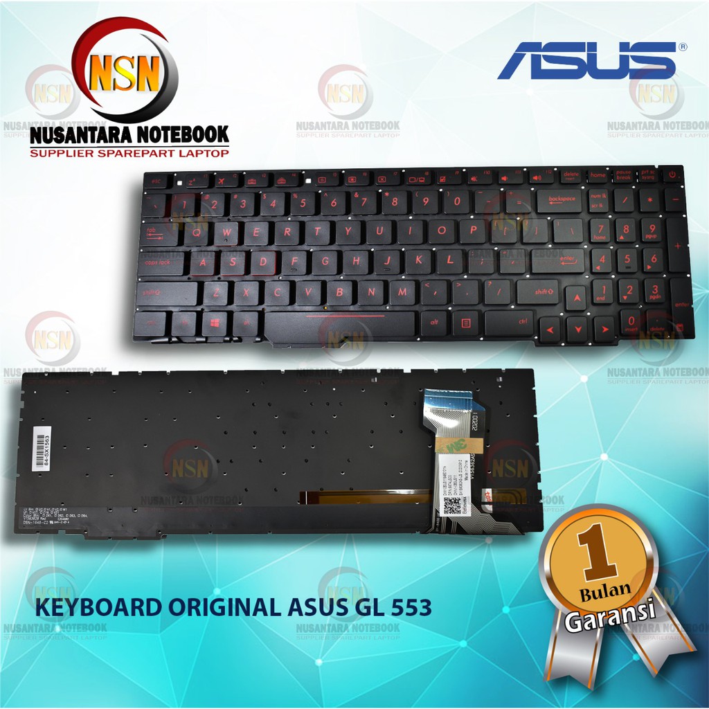 Keyboard Laptop Gaming Asus ROG Strix GL553 GL553V GL553VD GL553VE (Backlight)