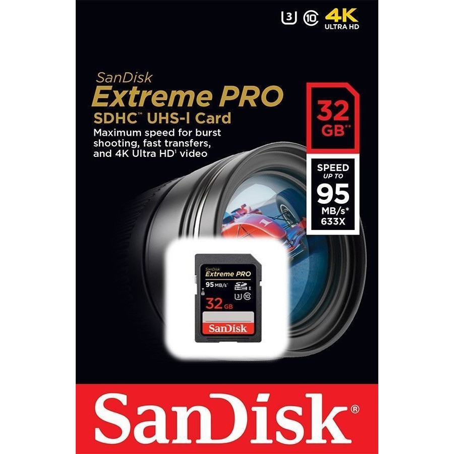 Sandisk Extreme Pro SD Card SDHC 32Gb 95Mb/s