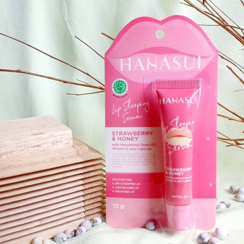 HANASUI LIP SLEEPING SERUM STRAWBERRY &amp; HONEY - 12GR