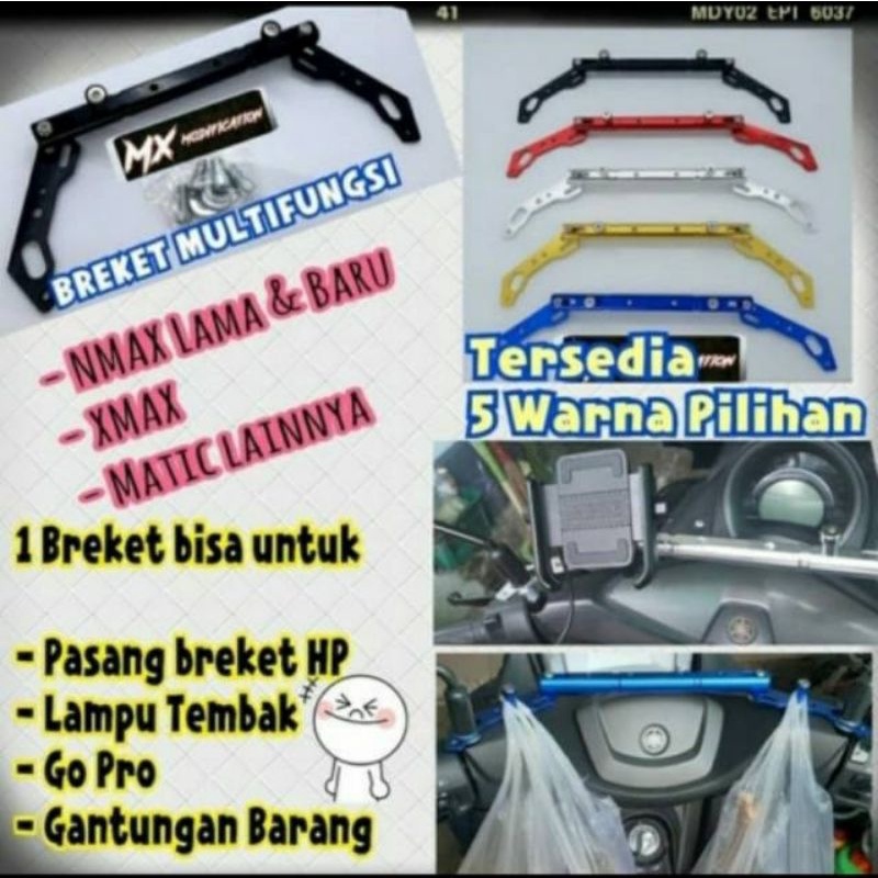 breket holder stabilizer stang palang stang nmax 2020 lexi aerox xmax nmax old beat street  xeon dll