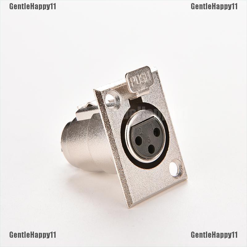 GEN  5pcs Female Chassis Socket 3-Pin XLR Jack Panel Mount Connector Nickel Housing