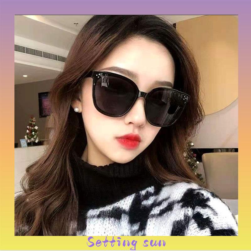 Kacamata Kotak Hitam Korean Fashion Sunglassess Wanita/Pria Unisex TN