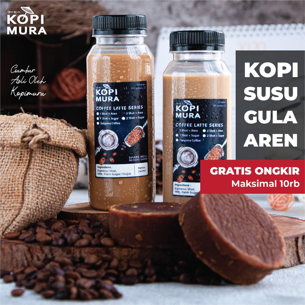 Kopi Susu Gula Aren 250ml | Kopi Susu Ukuran Sedang Kopimura | Shopee