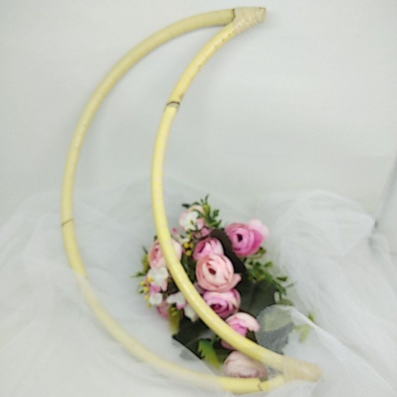 ROTAN BULAN SABIT PANJANG 26 CM HIASAN DEKORASI RUMAH