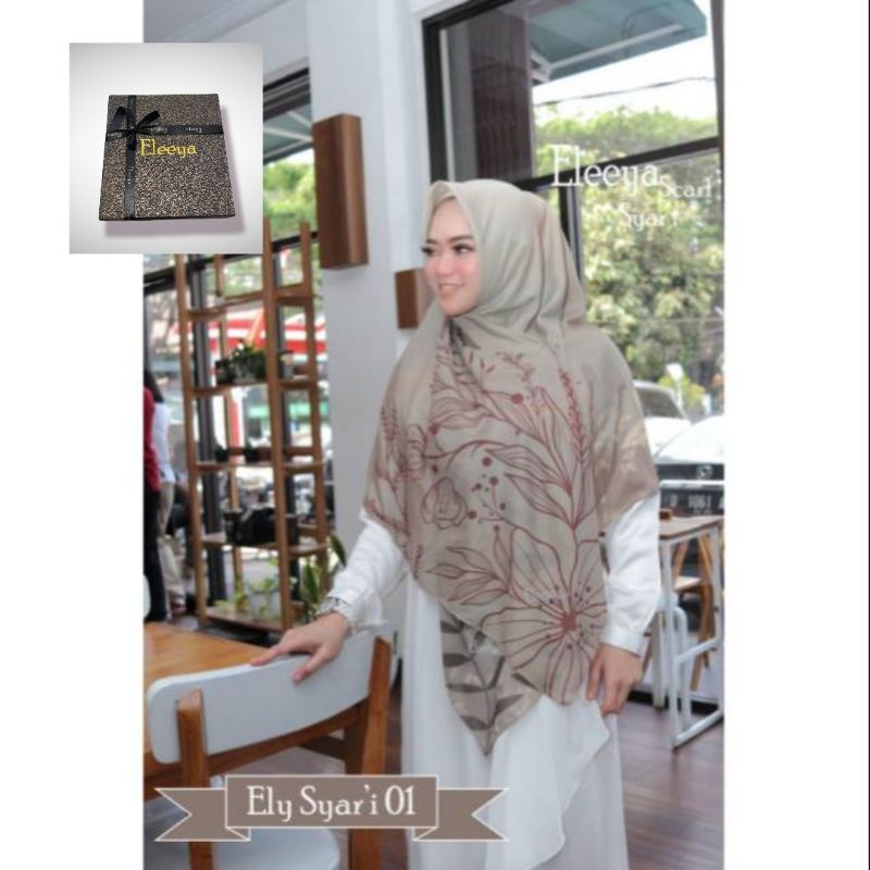 HIJAB SEGIEMPAT SYARI SIZE 140 X 140  PRINTING II Eleeya scarf