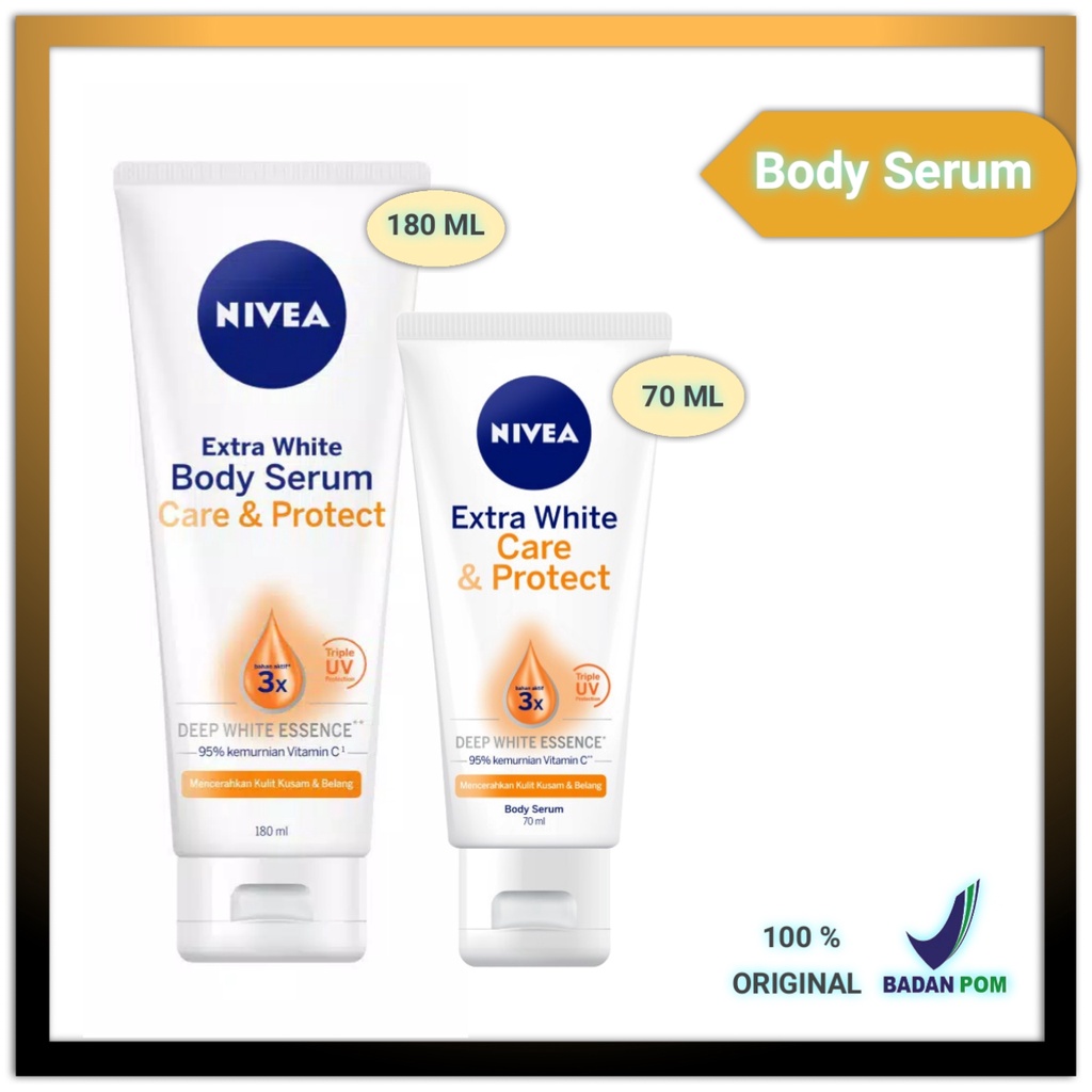 NIVEA Extra White Body Serum Care &amp; Protect 70ml 180ml