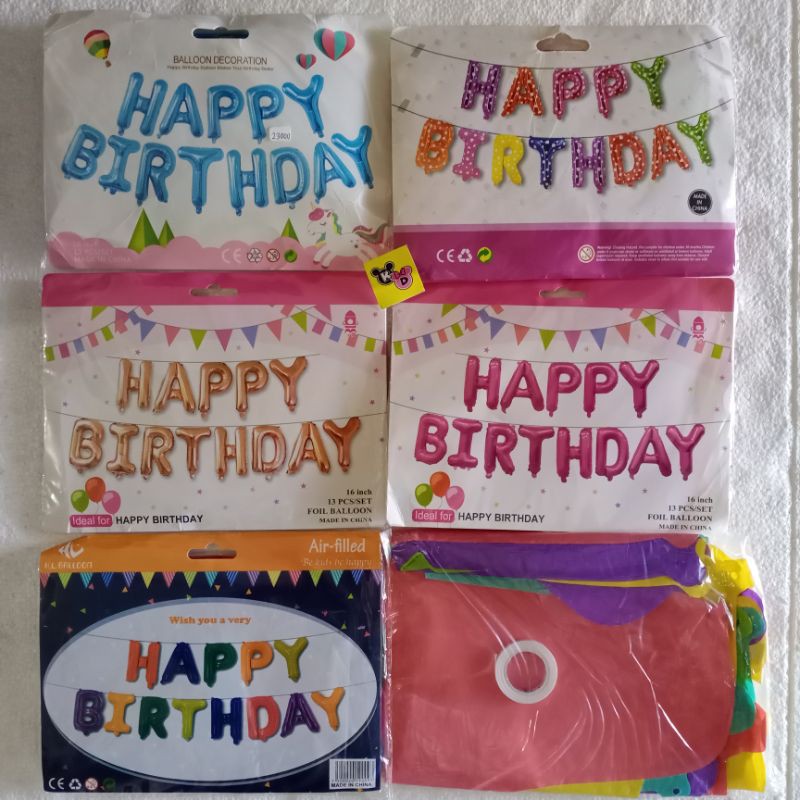 Balon Foil Happy Birthday | Balon Happy Birthday Rainbow