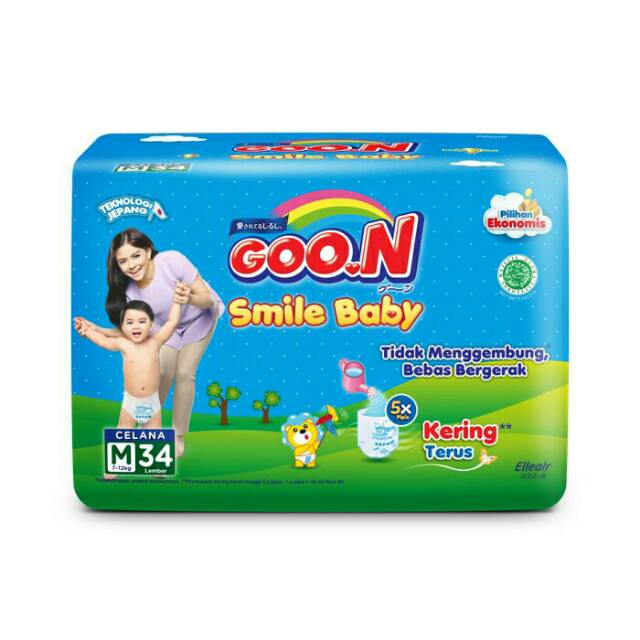 Diaper Goon smile baby Pants ukuran M isi 34