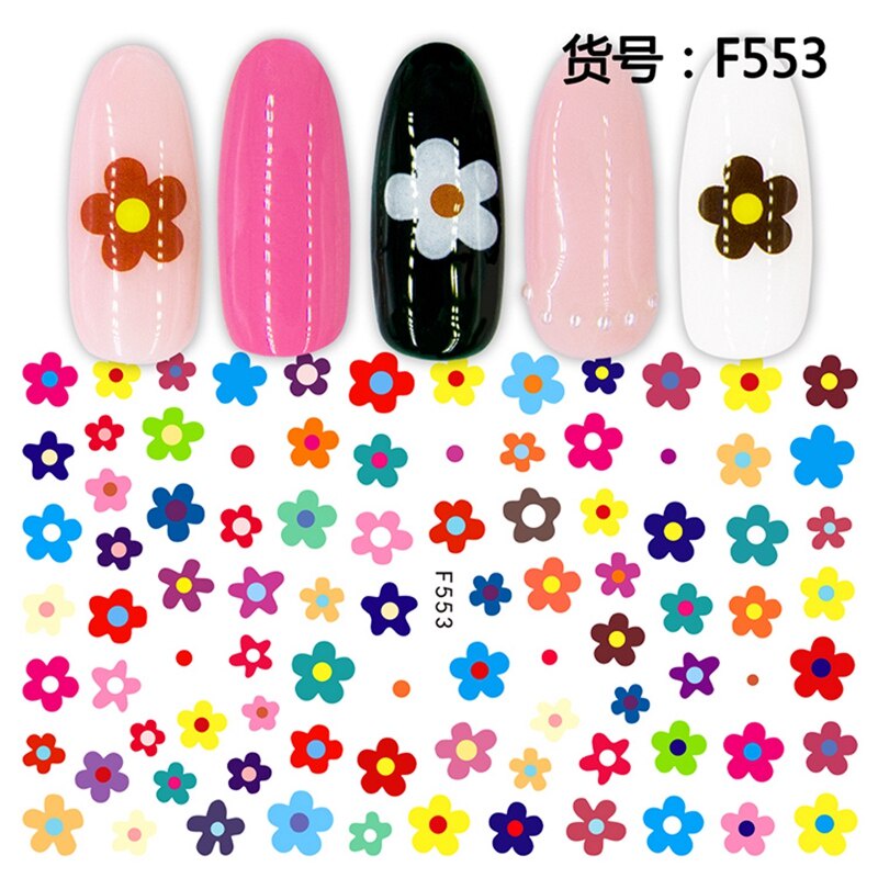 LRC Stiker Kuku Flower Watercolor Art Nail Sticker