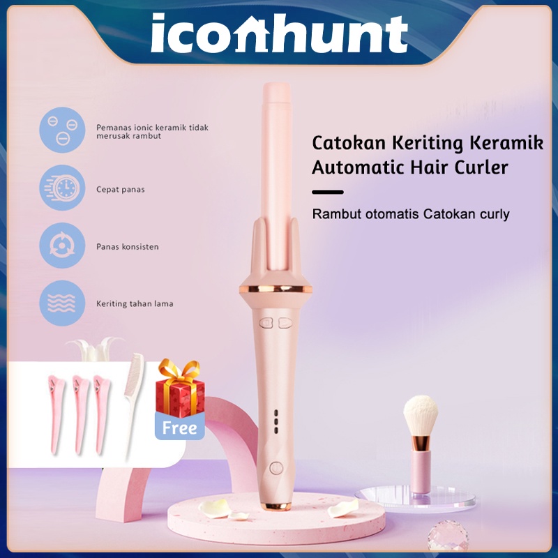 Catokan Keriting Keramik Otomatis Libra Hair Styler Curly Automatic Hair Curler 28mm Curly, Keriting, Wavy