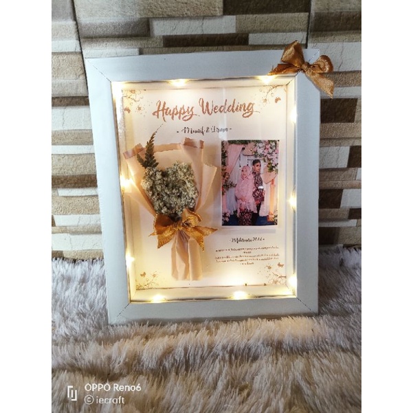 1 HARI JADI Flower in Frame Polaroid Frame 20x25 cm Kado Unik Kado pernikahan kado anniversary kado wisuda Kado tunangan Kado ultah Kado Ulang Tahun