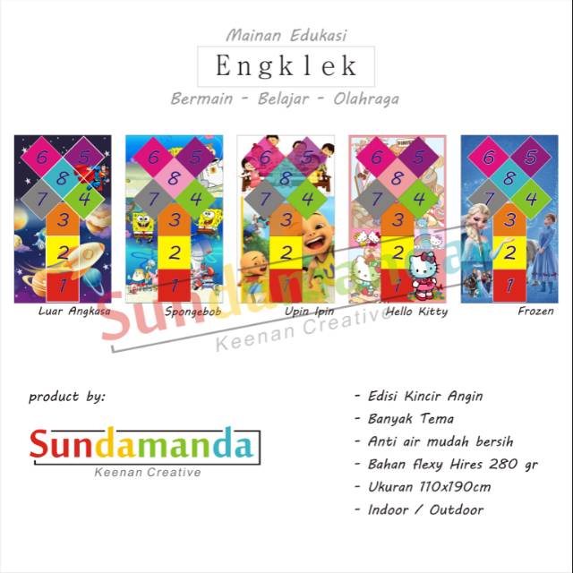 Engklek MAINAN EDUKASI |Modern GAMBAR menarik