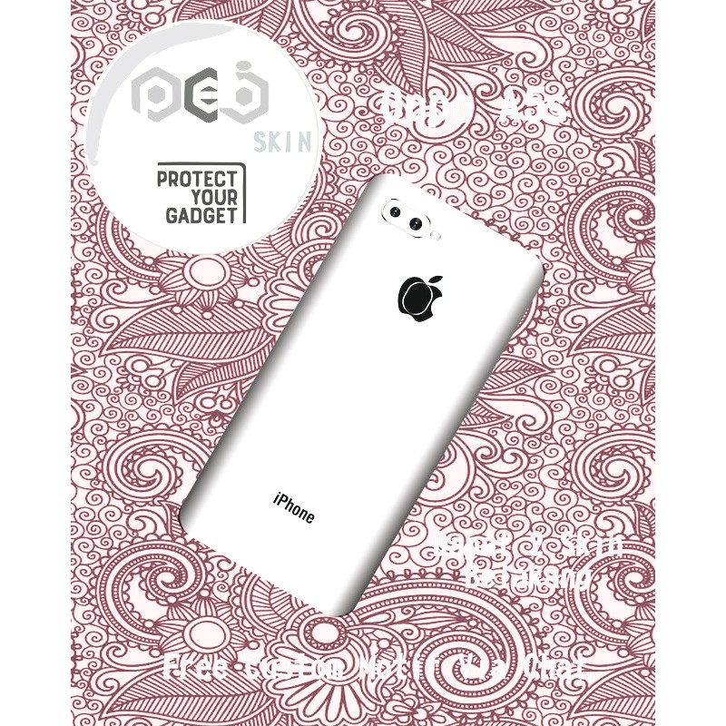 Garskin HP Oppo A5s Full bazles Motif Iphone White - Free Custom Motif