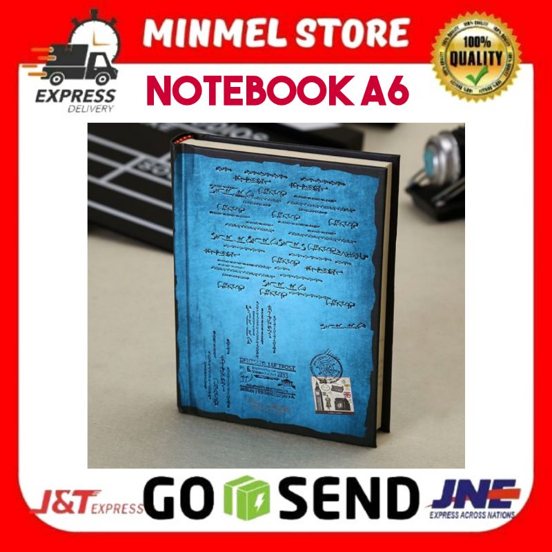 BUKU CATATAN JURNAL JOURNAL MEMO BOOK HARD COVER DIARY DIARI TEBAL 120 LEMBAR BIRU NOTEBOOK KECIL