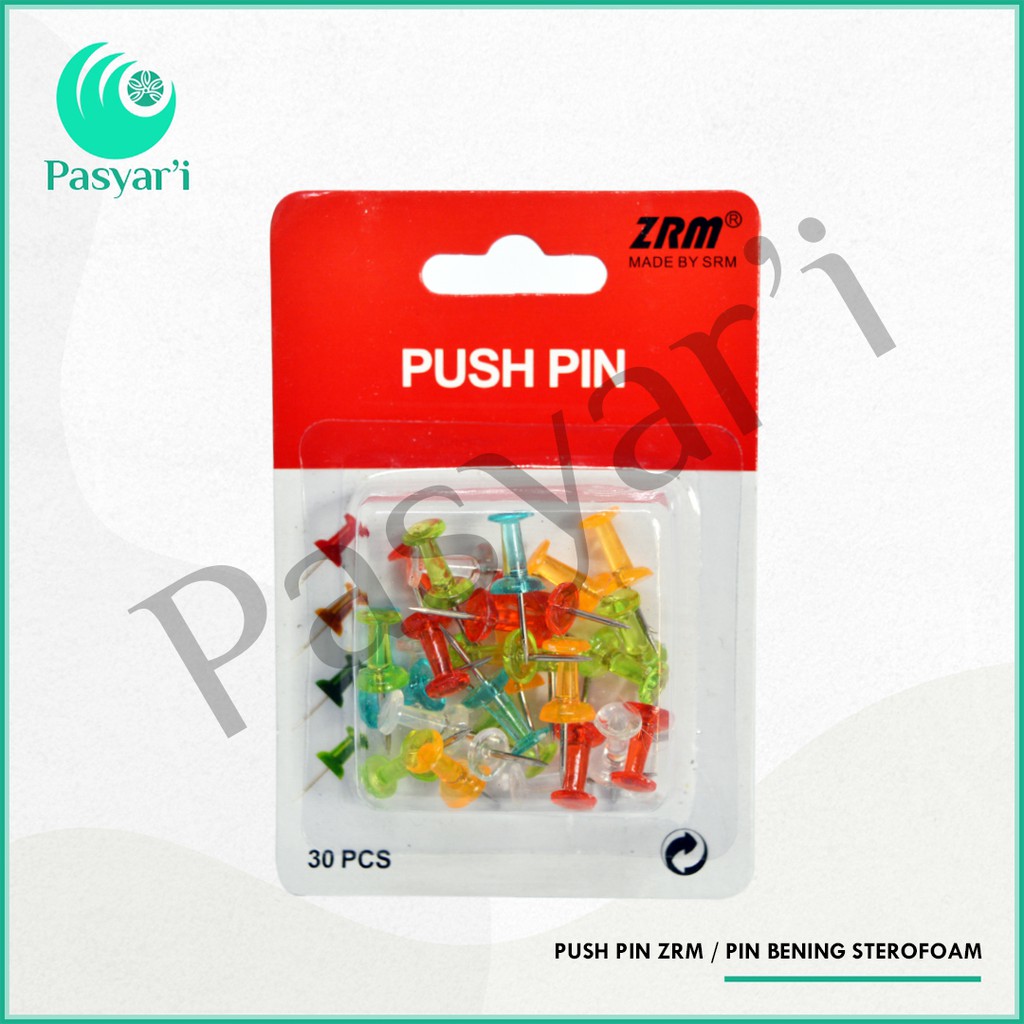 

Pin bening sterofoam Push Pin ZRM Pin Warna-warni ZRM Paku Kertas
