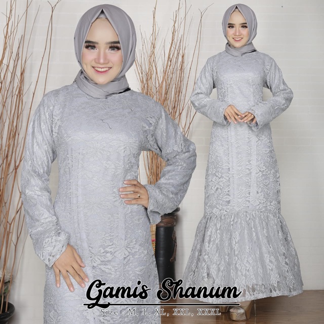 GAUN SHANUM / GAMIS / DRESS TUNANGAN / DRESS KONDANGAN