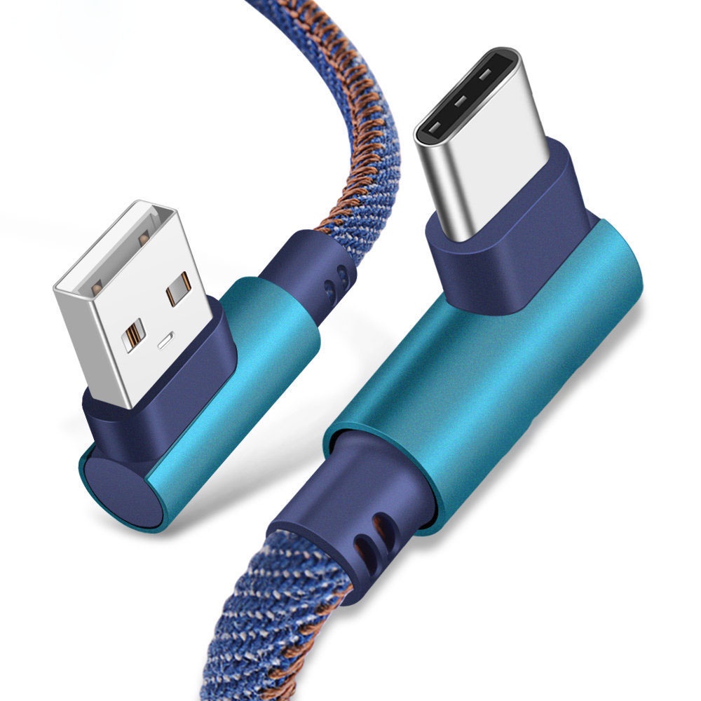 Kabel Data / Charger USB Tipe c 90 Derajat Fast Charging Untuk Android