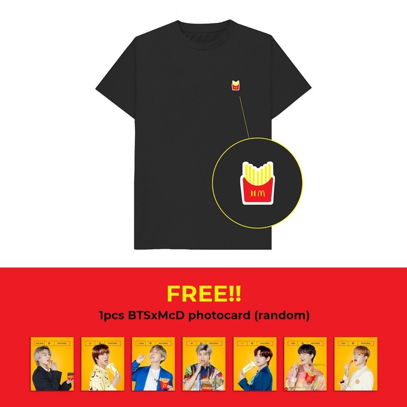 BTS x McD LOGO Kaos LIMITED PREMIUM SUPER SOFT McDonald’s T-Shirt UNISEX COUPLE
