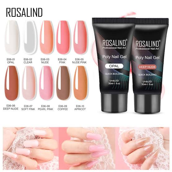 Polygel Rosalind  30ml / 15ml Polygel Acrylic Gel 15ml Nail Extention Rosalind/ Gel Extension Kuku 15ml