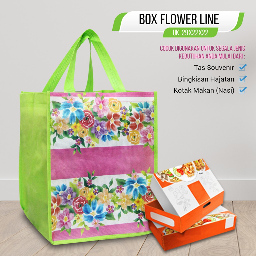 

[COD] Tas spunbond kotak nasi tas berkat tas syukuran ukuran 29x22x22