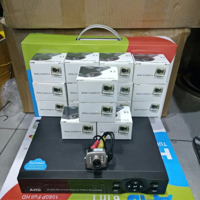 Paket 16ch 16 Camera mini 208 C   Hard disk 2 TB Lengkap