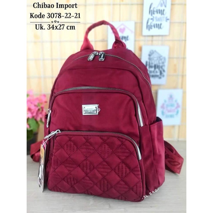 Tas Ransel Wanita Tas Chibao Ransel 3078-22 Bahan Kanvas Terbaru. Tas Wanita Tas Chibao Kanvas Chibao Ransel Import.!!!!