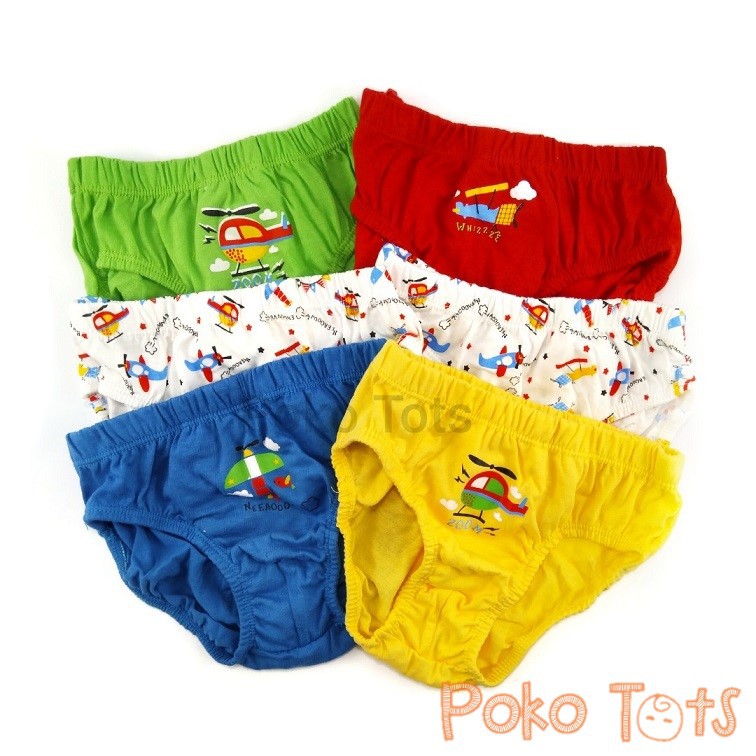 Ridges Boy's Briefs Helicopter Isi 6 Celana Dalam Anak Cowo Laki-Laki Motif Pesawat