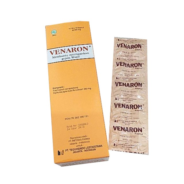 VENARON Obat Wasir 1 strip isi 10 kapsul | VENARON STRIP | venaron meringankan gejala wasir 1 strip isi 10 kapsul