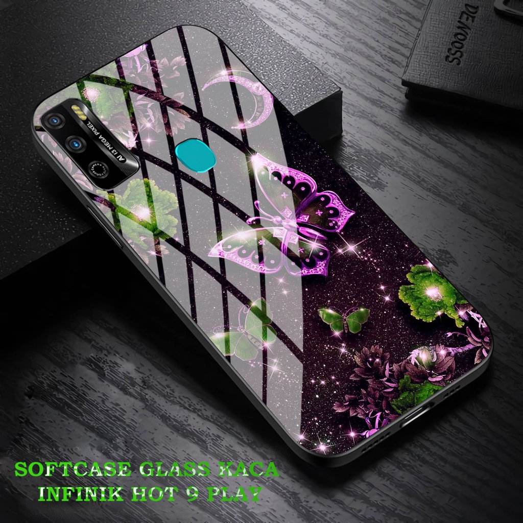 Softcase Glass Kaca Infinik Hot 9 Play - Case Hp Pelindung Handphone Infinik Hot 9 Play [ A42]