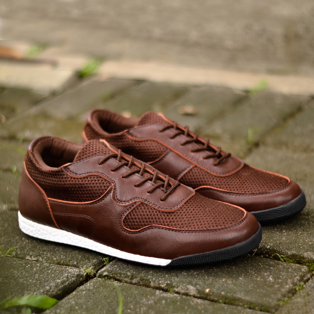 DAGGER BROWN |FORIND x Lvnatica| Sepatu Sneakers Tali Santai Kasual Pria/Cowok/Men Sneaker Footwear