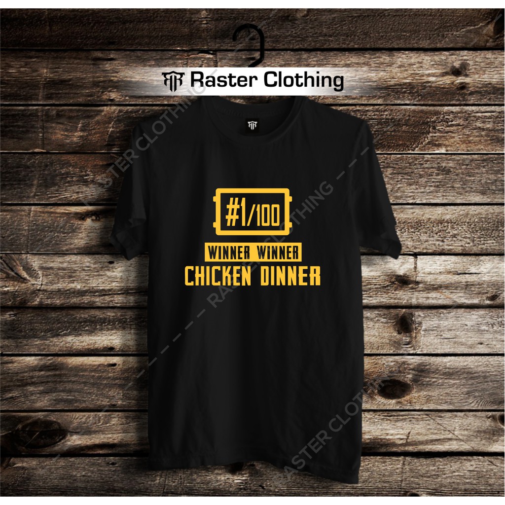 Kaos Tshirt Game PUBG Winner Winner Chicken Dinner 3 Shopee Indonesia