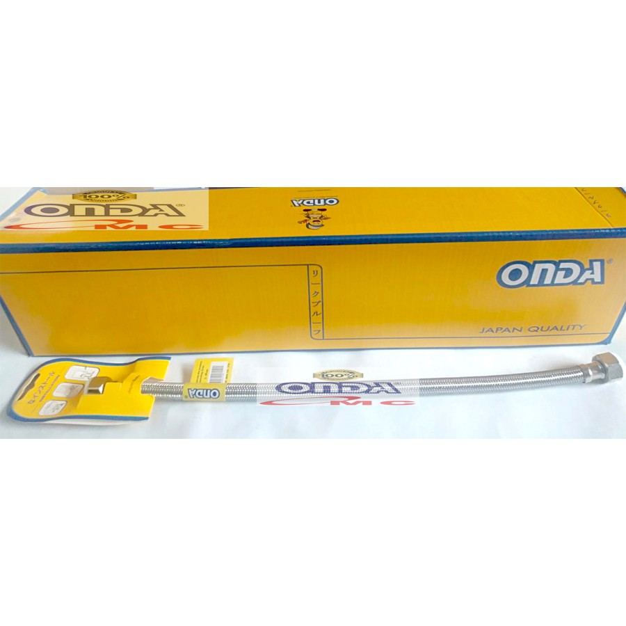 Selang Hose Air Panas /Dingin Flexible Serat Anyam 45 cm 1/2 Inch ONDA