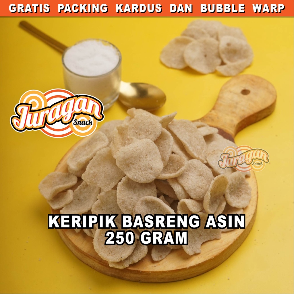 

KERIPIK BASRENG ORIGINAL ASIN 250 gram snack kiloan makanan ringan jajanan cemilan camilan asin gurih murah