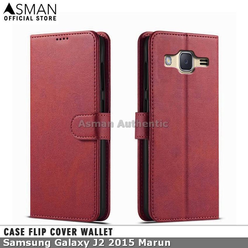 Case Samsung Galaxy J2 2015 Leather Flip Cover Premium Edition