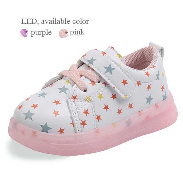Qeede_Store Sepatu STARY Lampu LED Sepatu Anak Perempuan Size 21-30