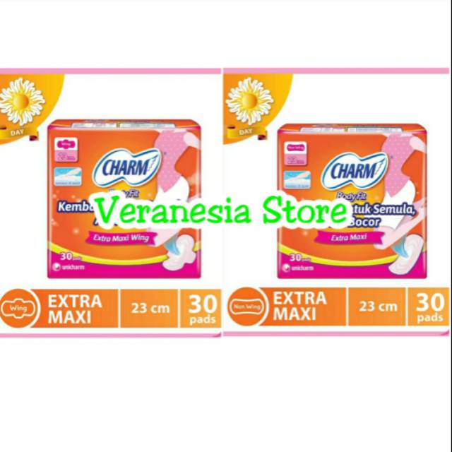 CHARM HERS Softex Pembalut Body Fit Extra Maxi 30pcs