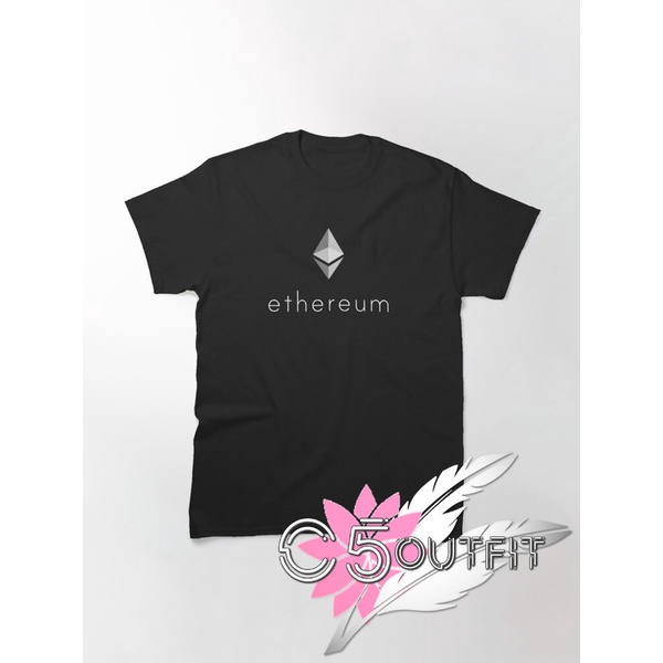 KAOS ETHEREUM COIN DIGITAL KOIN CURRENCY KOIN ETH LOGO BESAR COMBED 30S