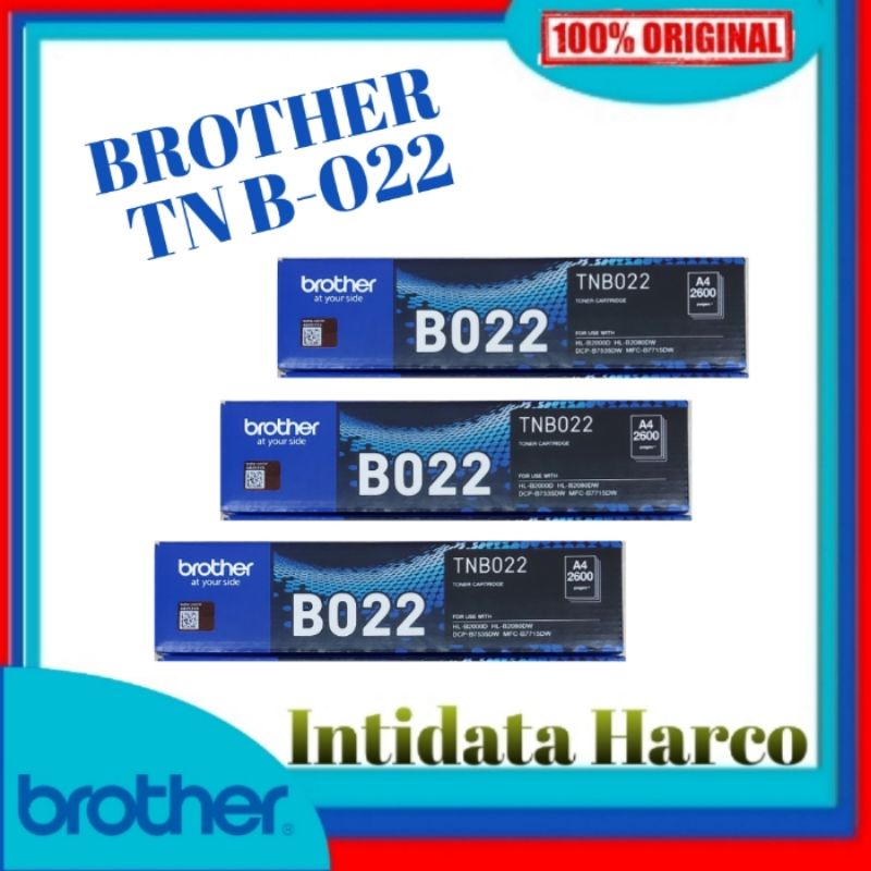 BROTHER CARTRIDGE TONER TN B022 ORIGINAL 100% TN-B022 HL-B2000D HL B2060DW DCP B7535DW MFC B7715DW