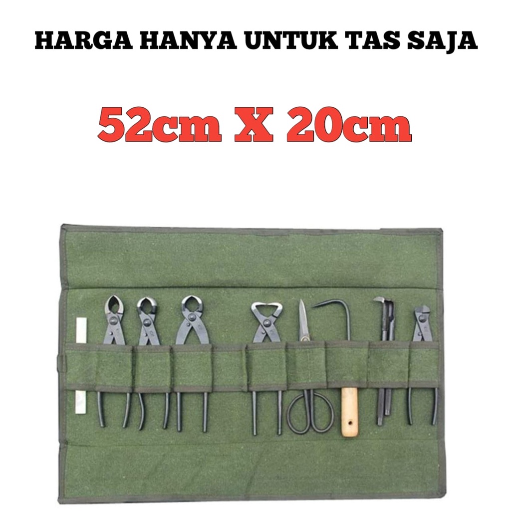 Tas Alat Bonsai Model Gulung Import Ukuran 52 x 20 cm